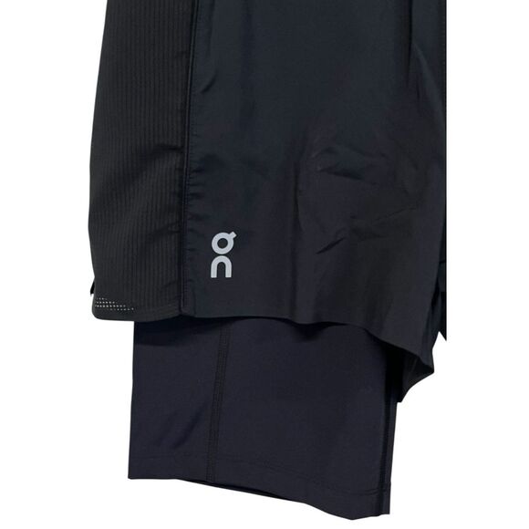 NWT On Cloud | Women’s Black Running Active Shorts Two in One Size Large - Picture 4 of 8